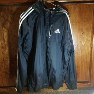 Adidas 3 stripes windbreaker/track jacket